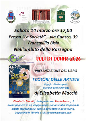 Presentazione del libro "I colori delle artiste "